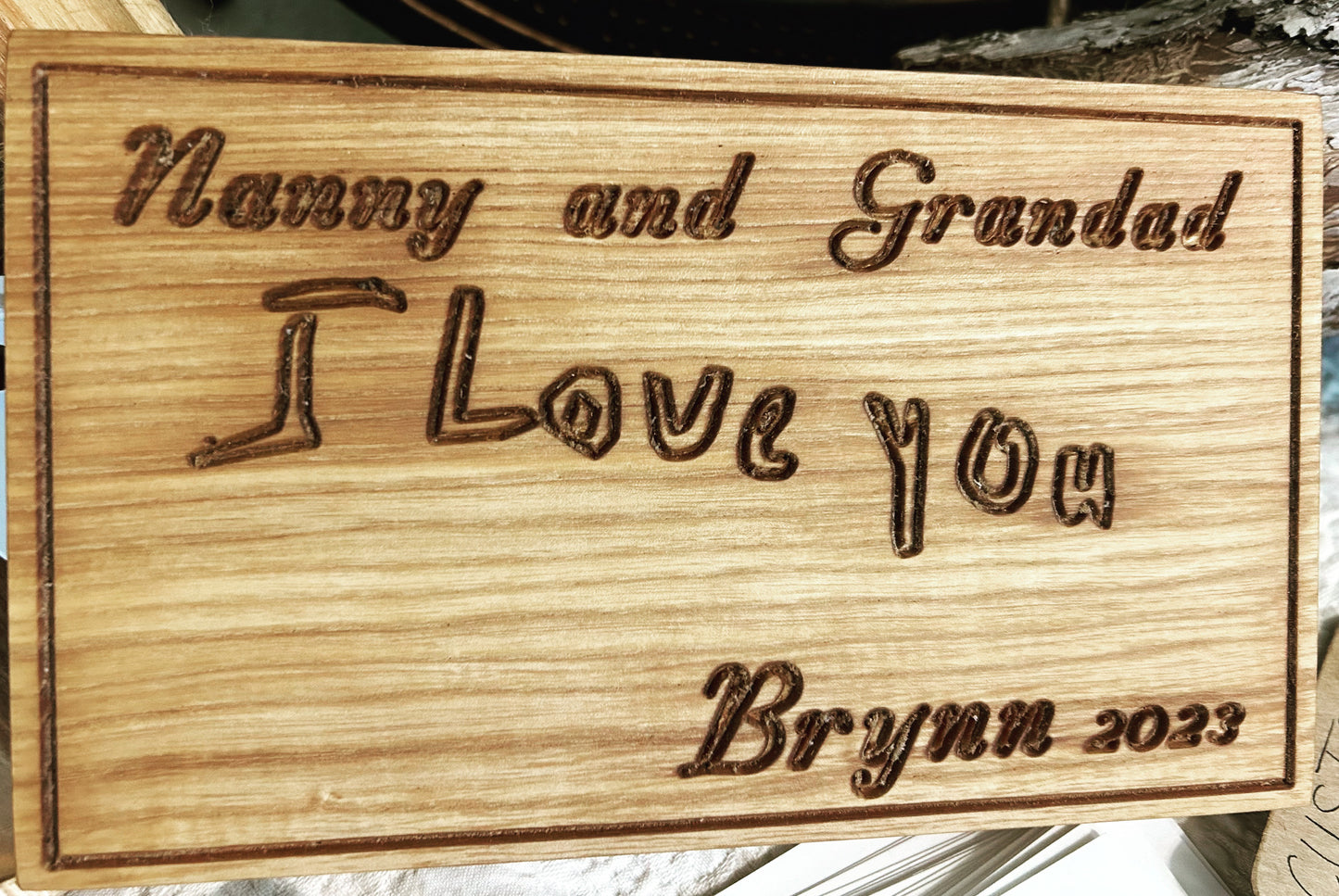 I Love You Wood Plaque