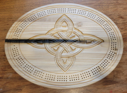 Celtic knot cribbage board