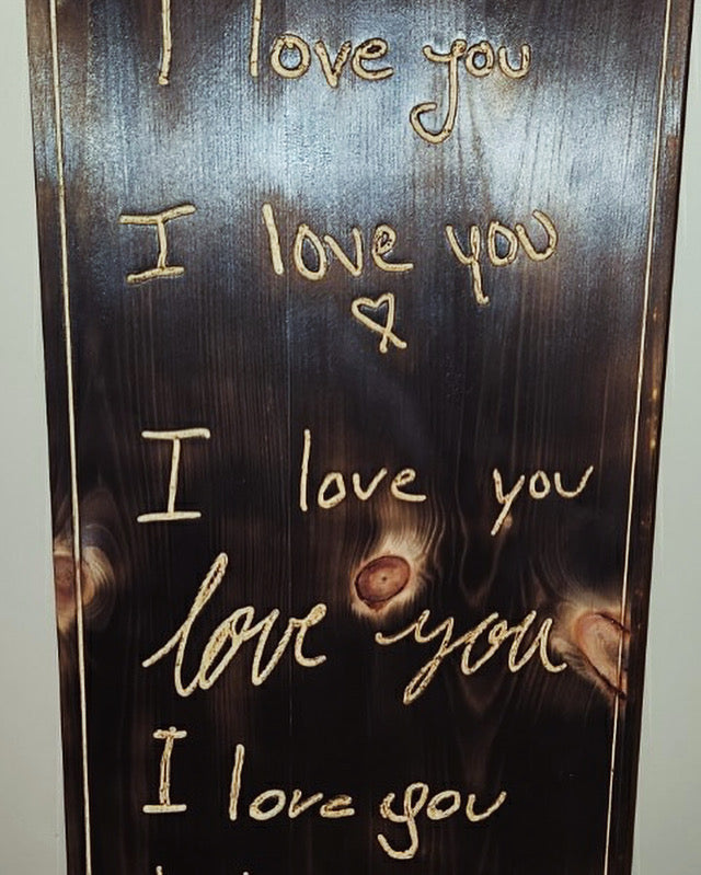 I Love You Wood Plaque